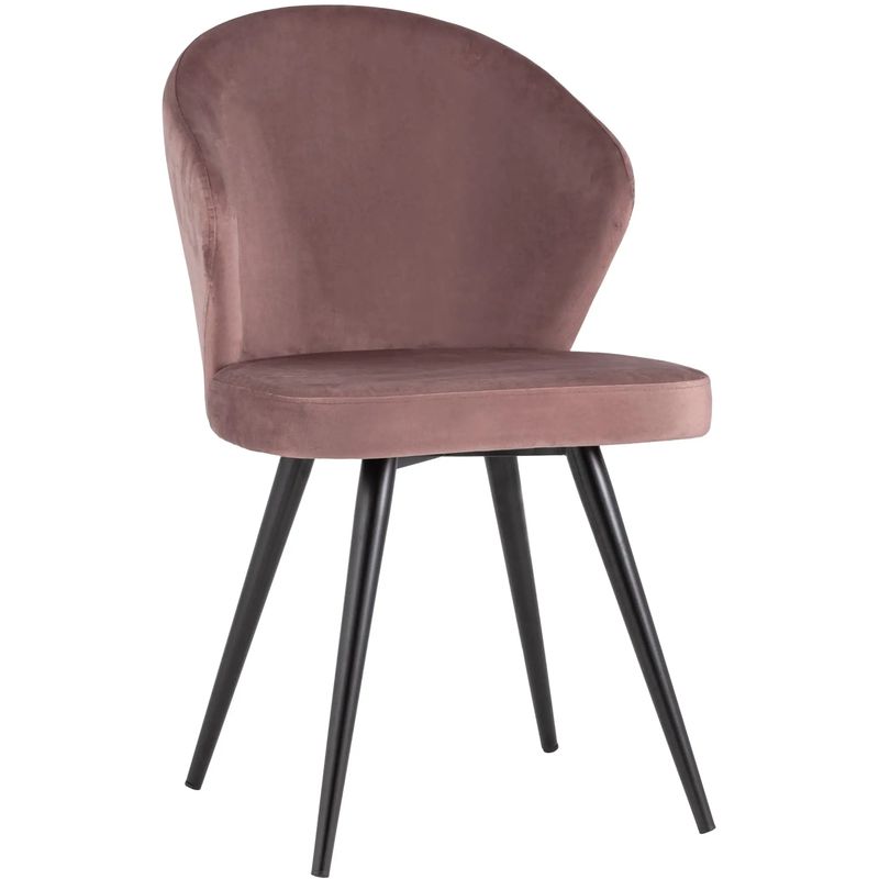 Стул Розовый Бархат Volante Chair Розовый пастельный Черный Стул Розовый Бархат Volante Chair Розовый пастельный Черный в Костроме | Loft Concept