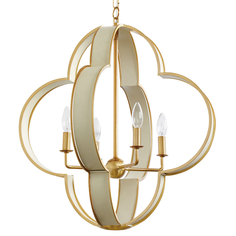 Люстра Odilger Quatrefoil Chandelier Золотой Кремовый Люстра Odilger Quatrefoil Chandelier Золотой Кремовый в Костроме | Loft Concept