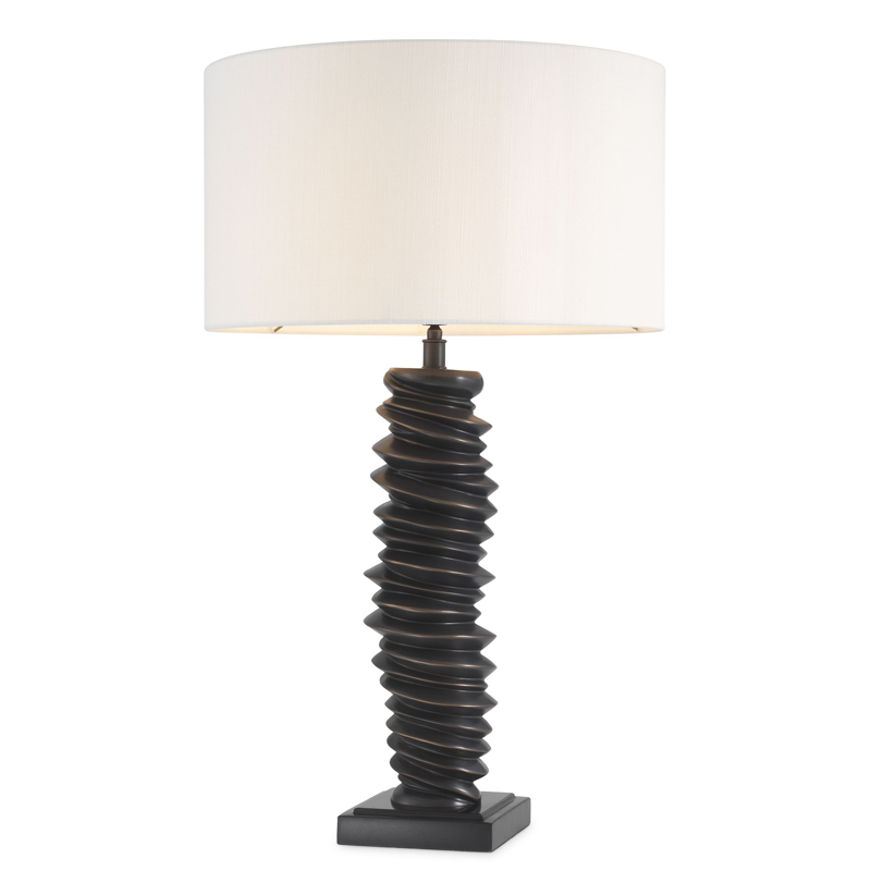Настольная лампа Eichholtz Table Lamp Miro Темная бронза Черный Кремовый Настольная лампа Eichholtz Table Lamp Miro Темная бронза Черный Кремовый в Костроме | Loft Concept