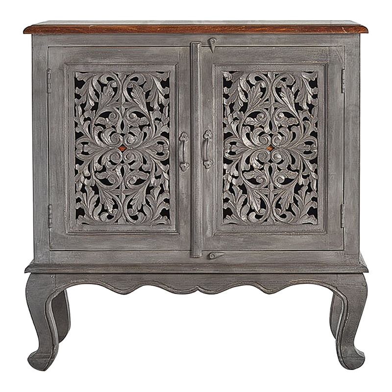 Комод Indian Antique White Furniture Chest of Drawers Agni серый Серый Комод Indian Antique White Furniture Chest of Drawers Agni серый Серый в Костроме | Loft Concept