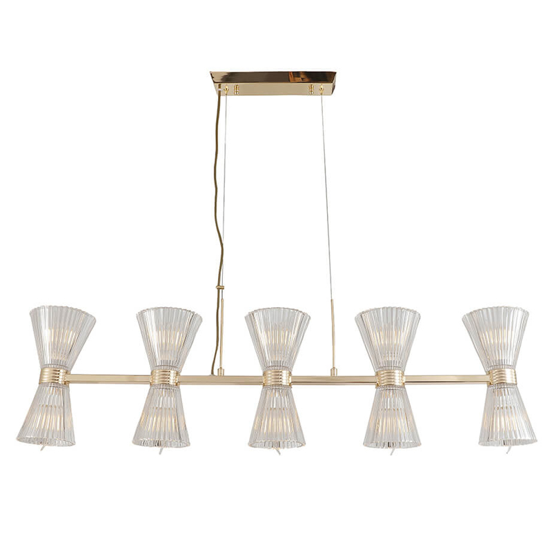 Люстра Glass Horn Light gold 10 Прозрачное Стекло Глянцевое золото Люстра Glass Horn Light gold 10 Прозрачное Стекло Глянцевое золото в Костроме | Loft Concept