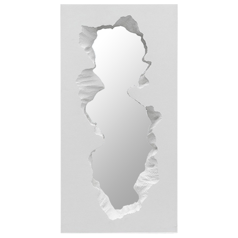 Зеркало Broken Stone Mirror Белый цвет Белый Зеркало Broken Stone Mirror Белый цвет Белый в Костроме | Loft Concept