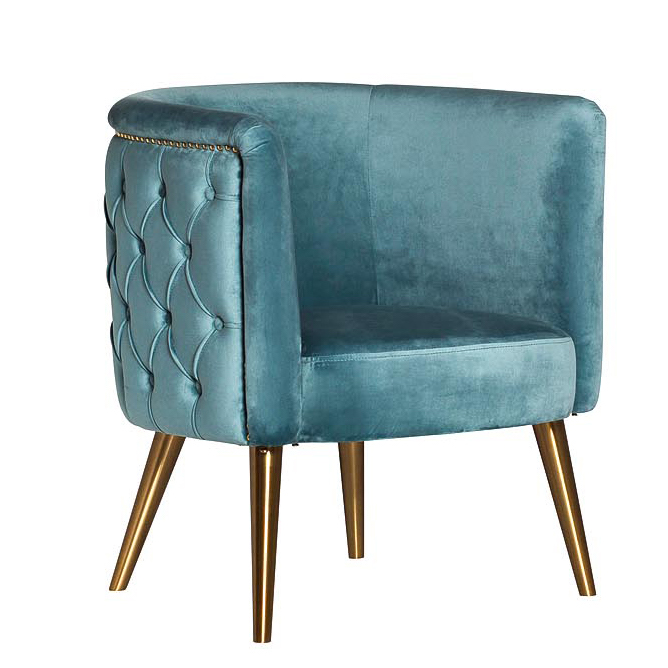 Кресло Merengo Armchair Голубой Латунь Кресло Merengo Armchair Голубой Латунь в Костроме | Loft Concept