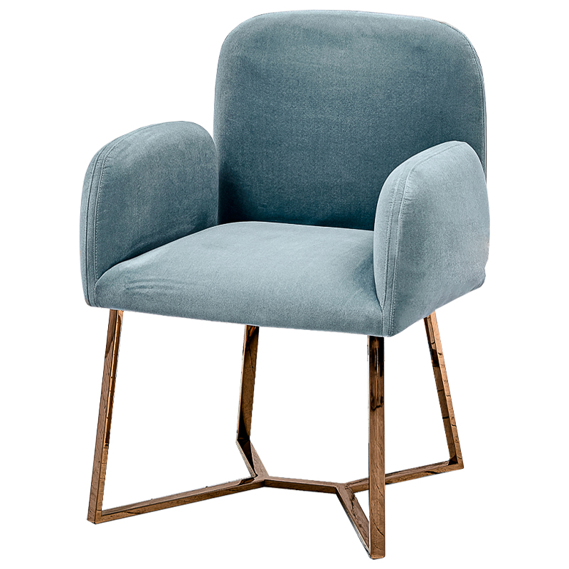 Стул Clifford Stool Pastel Blue Голубой пастельный Розовое золото Стул Clifford Stool Pastel Blue Голубой пастельный Розовое золото в Костроме | Loft Concept