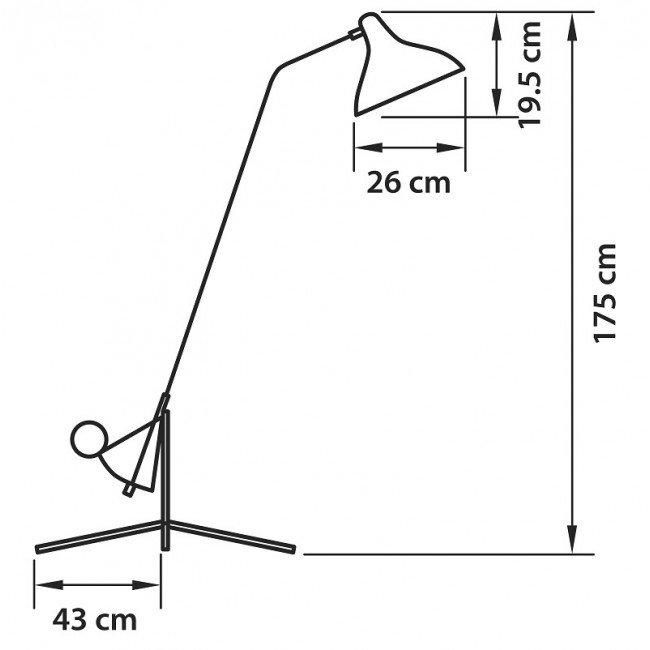Торшер Lampara Tripod Floor Lamp Торшер Lampara Tripod Floor Lamp в Костроме