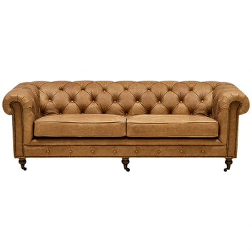 Диван Chesterfield Cinnamon Leather Sofa из винтажной кожи Корица Диван Chesterfield Cinnamon Leather Sofa из винтажной кожи Корица в Костроме | Loft Concept