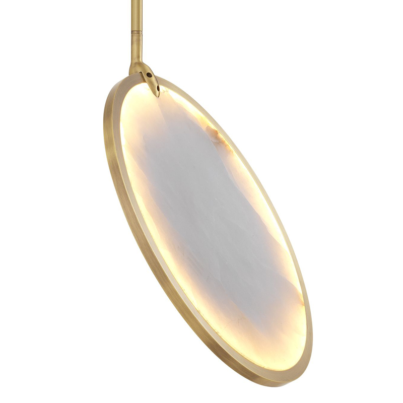 Светильник Eichholtz Chandelier Ocala Латунь Античная полированная Белый Светильник Eichholtz Chandelier Ocala Латунь Античная полированная Белый в Костроме | Loft Concept