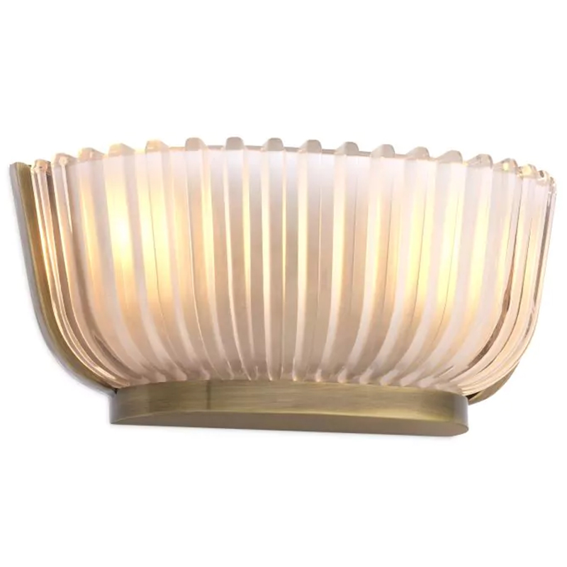 Бра Eichholtz Wall Lamp Artos Белое матовое стекло Латунь Бра Eichholtz Wall Lamp Artos Белое матовое стекло Латунь в Костроме | Loft Concept