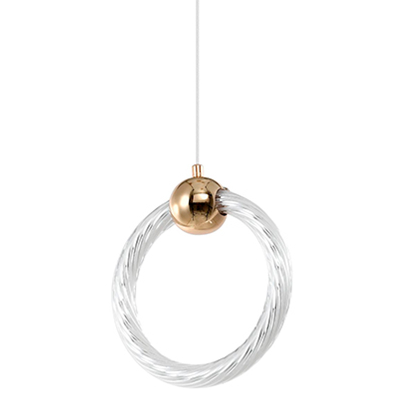 Подвесной светильник светодиодный в форме кольца Lighting Rings Gold Золотой Белый Подвесной светильник светодиодный в форме кольца Lighting Rings Gold Золотой Белый в Костроме | Loft Concept