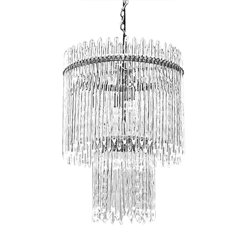 Люстра Icicles Chandeliers Хром Прозрачный Люстра Icicles Chandeliers Хром Прозрачный в Костроме | Loft Concept