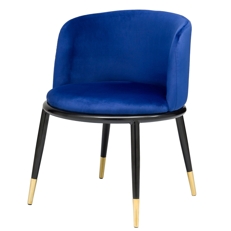 Стул Dining Chair Foucault Blue Синий Черный Золотой Стул Dining Chair Foucault Blue Синий Черный Золотой в Костроме | Loft Concept
