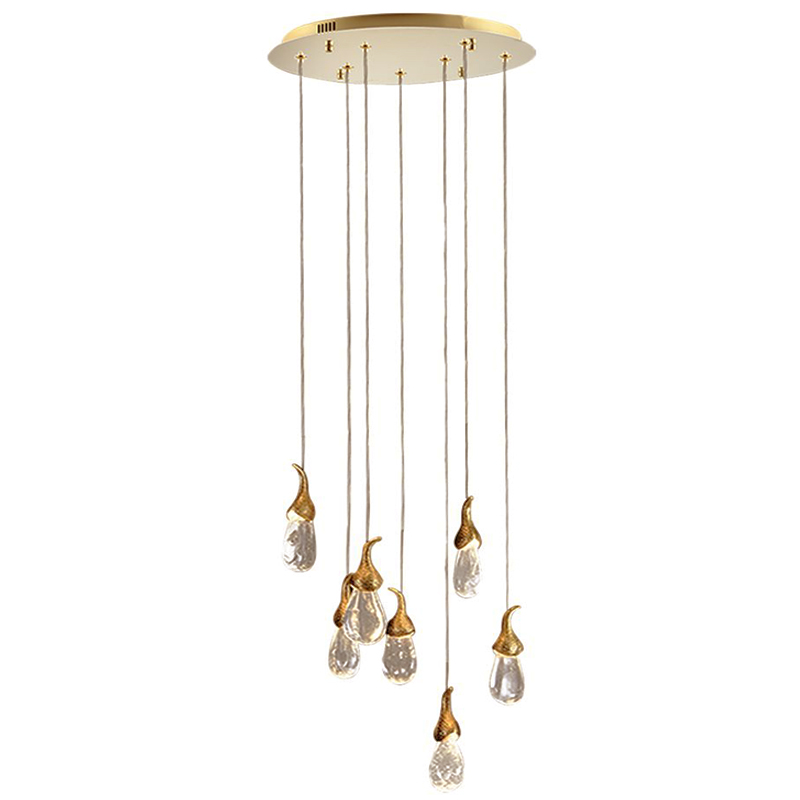 Люстра OCHRE Seed Cloud installation 7 плафонов Золотой Прозрачное Стекло Люстра OCHRE Seed Cloud installation 7 плафонов Золотой Прозрачное Стекло в Костроме | Loft Concept