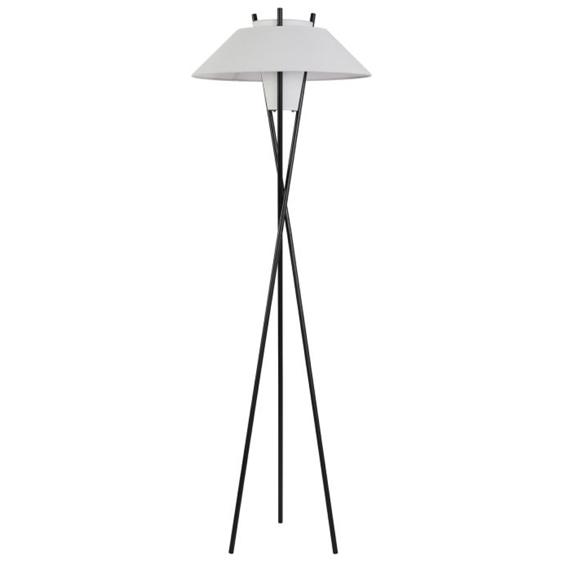 Торшер Chaney Floor Lamp Белый Черный Торшер Chaney Floor Lamp Белый Черный в Костроме | Loft Concept