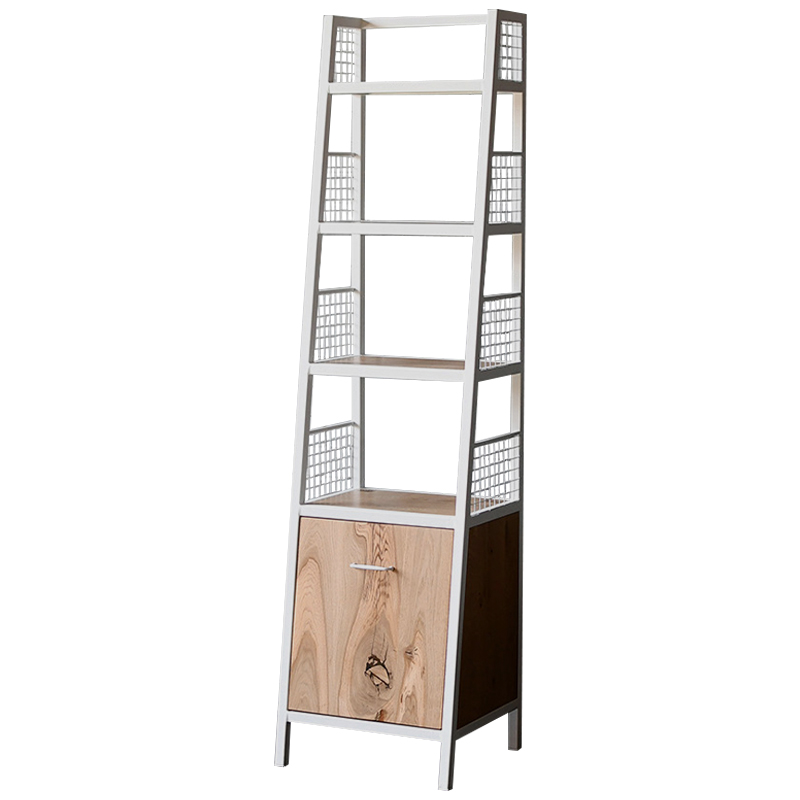 Стеллаж Bartlett Industrial Metal Rust Rack Белый Древесина Стеллаж Bartlett Industrial Metal Rust Rack Белый Древесина в Костроме | Loft Concept