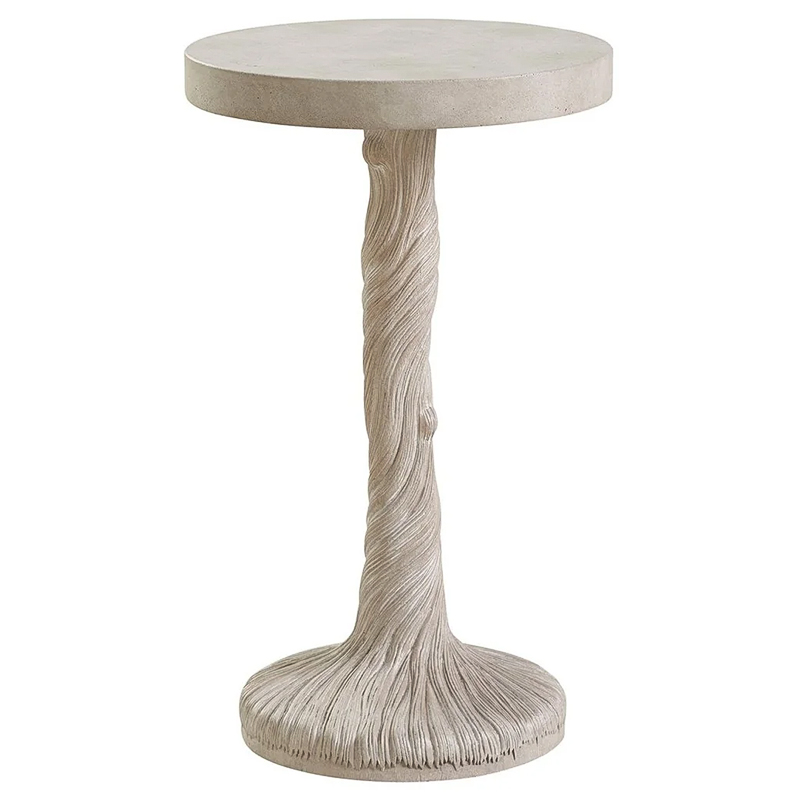 Приставной стол Barclay Butera Malibu Saddle Peak Round Accent Table Бежевый Приставной стол Barclay Butera Malibu Saddle Peak Round Accent Table Бежевый в Костроме | Loft Concept