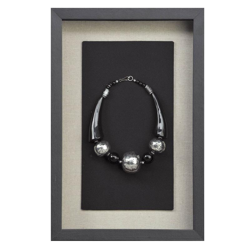 Панно Necklace Wall Accessory II Черный Серебряный Панно Necklace Wall Accessory II Черный Серебряный в Костроме | Loft Concept
