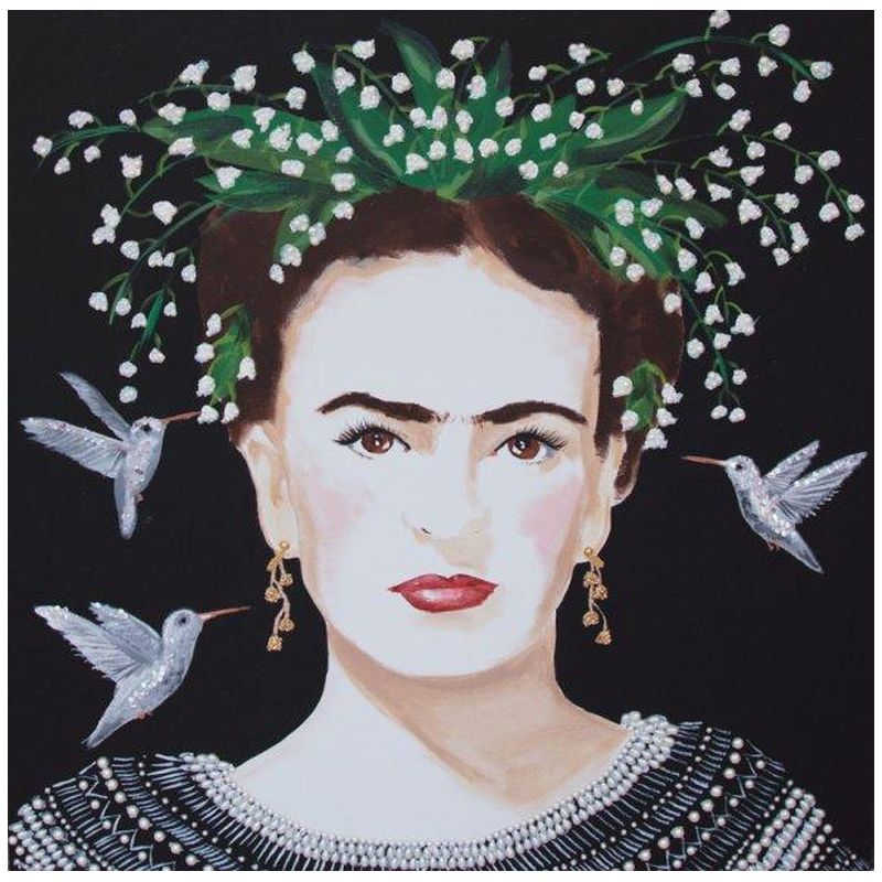 Картина “Frida with Lily of the Valley Headdress and White Hummingbirds” Мульти Картина “Frida with Lily of the Valley Headdress and White Hummingbirds” Мульти в Костроме | Loft Concept