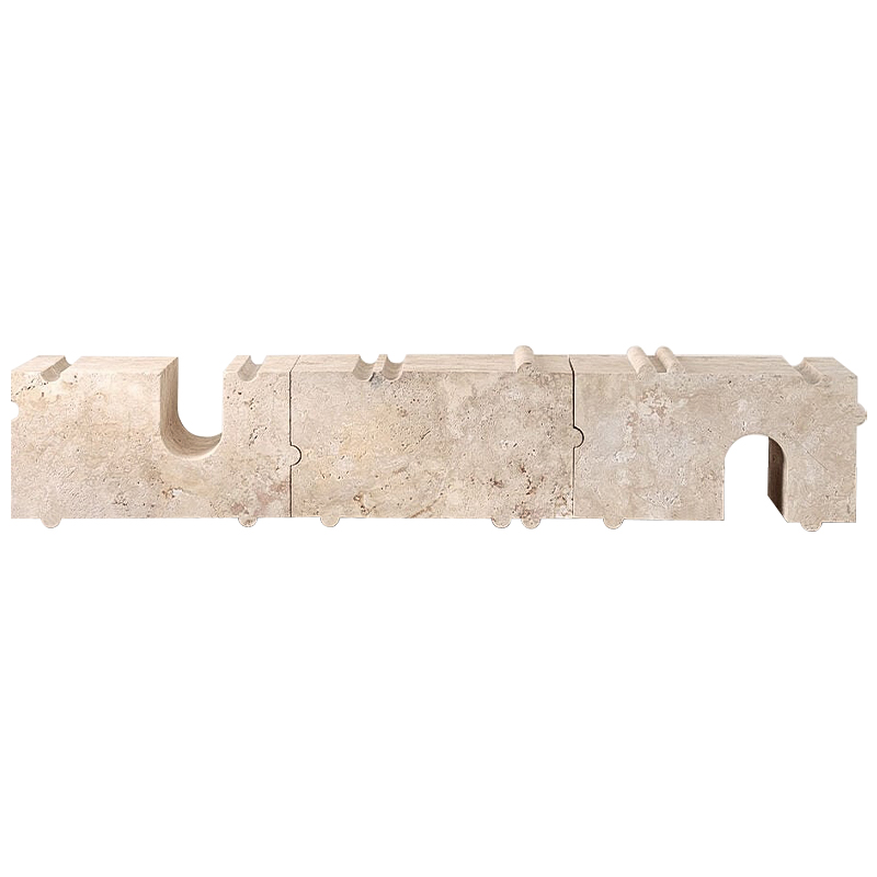 Модульная каменная скамья Hume Modular Stone Bench дизайн Kelly Wearstler Песочный Модульная каменная скамья Hume Modular Stone Bench дизайн Kelly Wearstler Песочный в Костроме | Loft Concept
