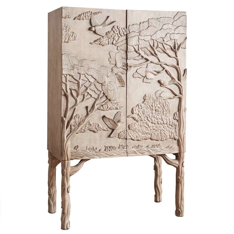 Шкаф Land & Sky Bar Cabinet Бежево-серый Шкаф Land & Sky Bar Cabinet Бежево-серый в Костроме | Loft Concept