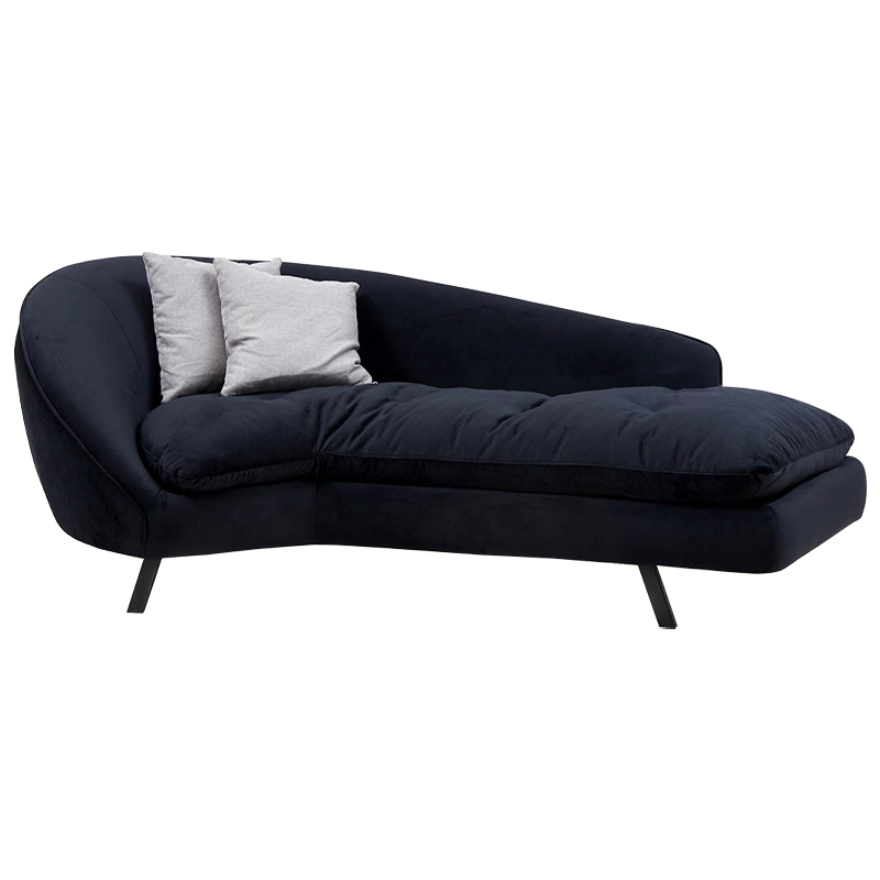 Диван Evangeline Dark Blue Sofa Темно-синий Черный Серый Диван Evangeline Dark Blue Sofa Темно-синий Черный Серый в Костроме | Loft Concept