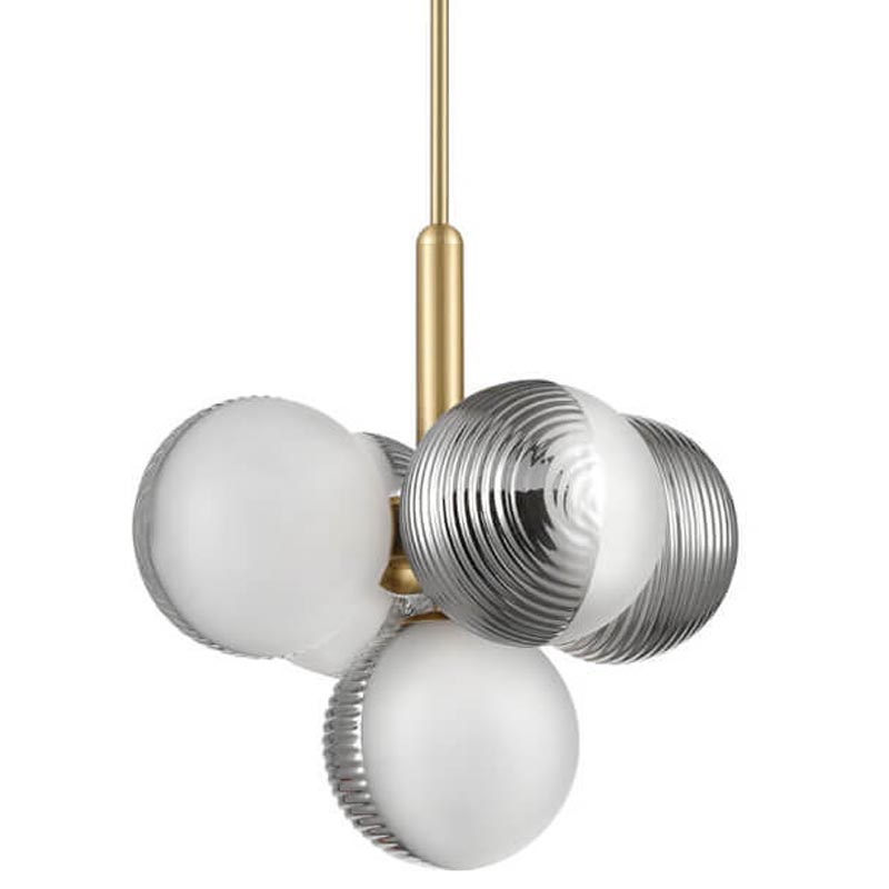 Люстра Ademar Chandelier 5 plafond Золотой Белый Серый Люстра Ademar Chandelier 5 plafond Золотой Белый Серый в Костроме | Loft Concept