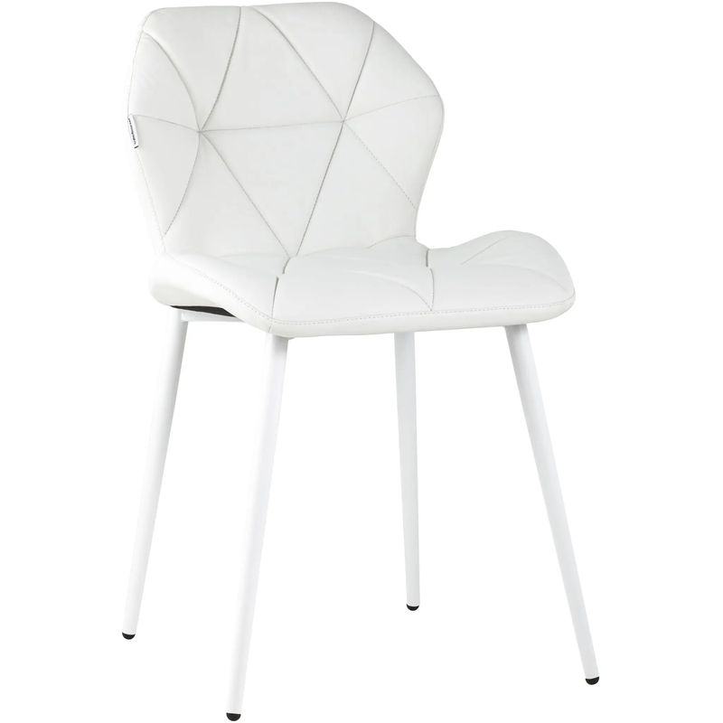 Стул Jeroen II Chair Экокожа Белый цвет Белый Стул Jeroen II Chair Экокожа Белый цвет Белый в Костроме | Loft Concept