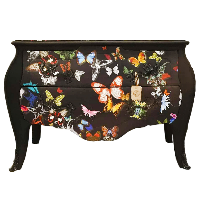 Комод Бабочки Chest of Drawers Night Butterflies Черный Мульти Комод Бабочки Chest of Drawers Night Butterflies Черный Мульти в Костроме | Loft Concept