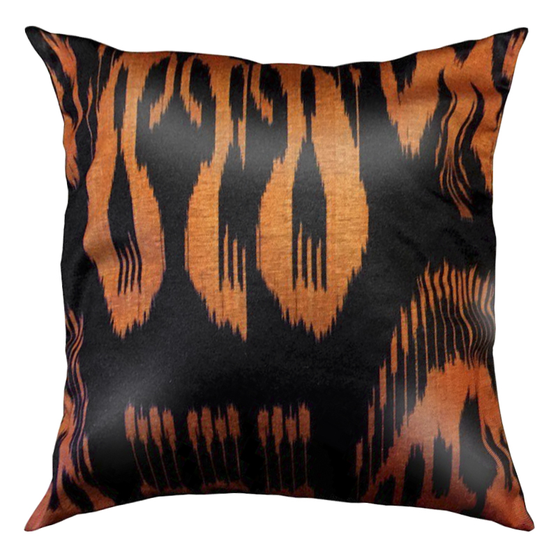 Подушка Orange and Black Черный Оранжевый Подушка Orange and Black Черный Оранжевый в Костроме | Loft Concept