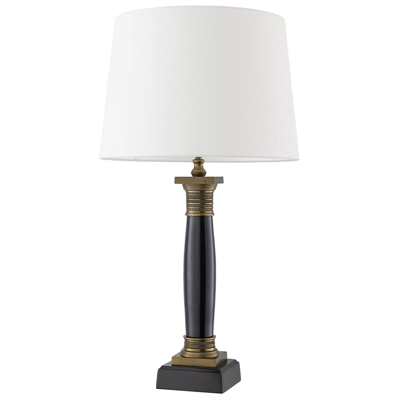 Настольная лампа Eichholtz Table Lamp Napoleon Латунь Черный Белый Настольная лампа Eichholtz Table Lamp Napoleon Латунь Черный Белый в Костроме | Loft Concept