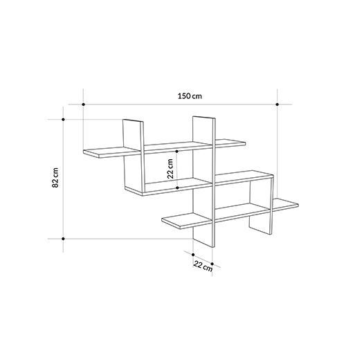 Полка фигурная подвесная цвета древесины HALIC BOOKCASE OAK Полка фигурная подвесная цвета древесины HALIC BOOKCASE OAK в Костроме