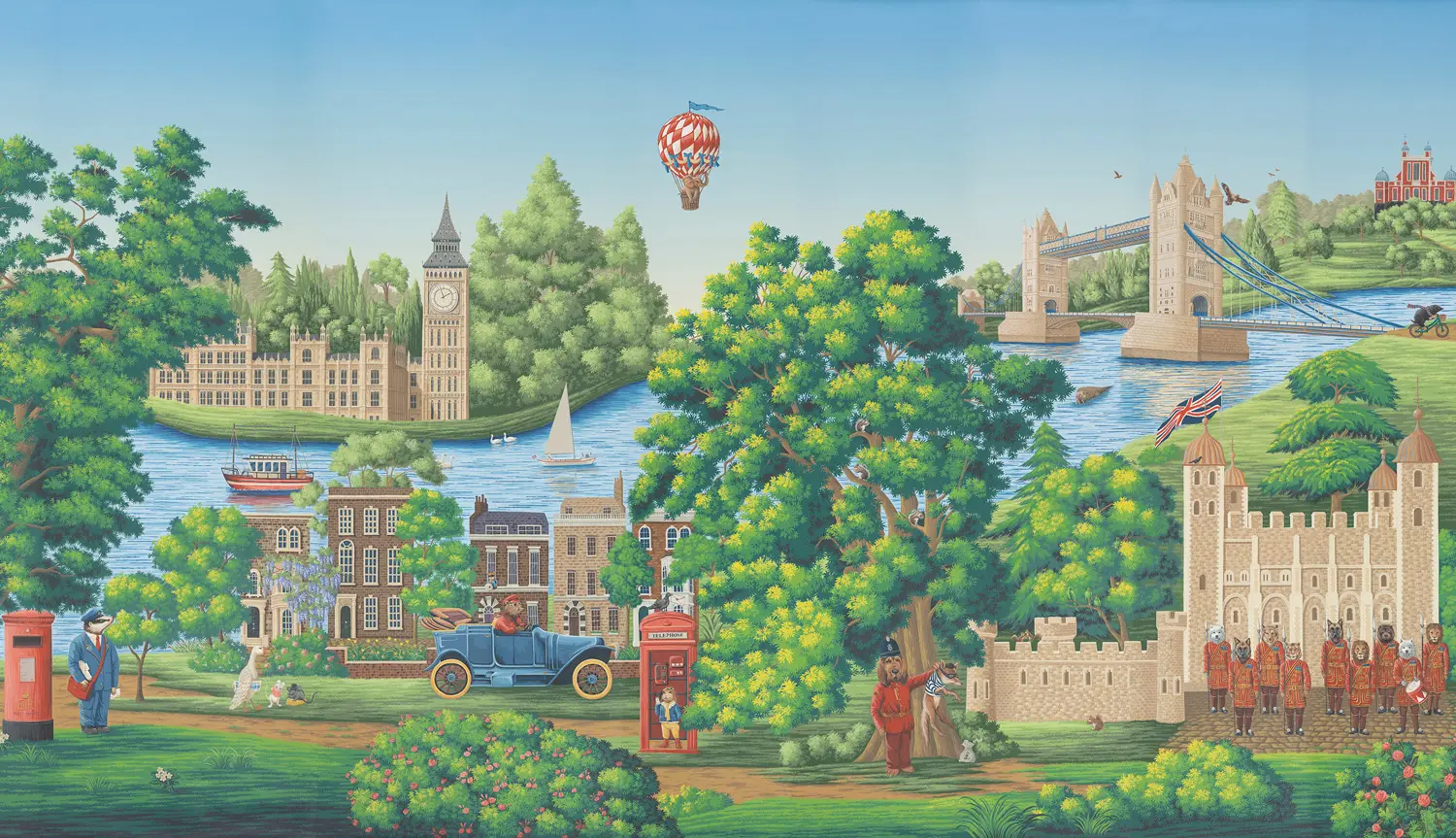 Обои ручная роспись Little London Jubilee Colourway Обои ручная роспись Little London Jubilee Colourway - постер Loft-Concept в Костроме