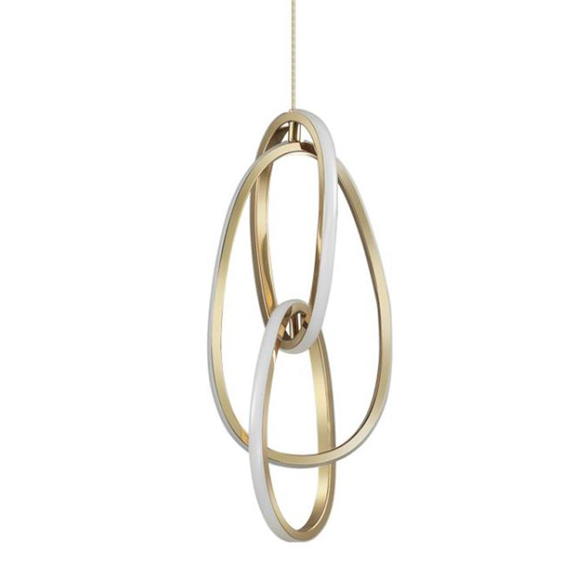 Подвесной светильник 3 Chain Link Gold 42 Глянцевое золото Подвесной светильник 3 Chain Link Gold 42 Глянцевое золото в Костроме | Loft Concept