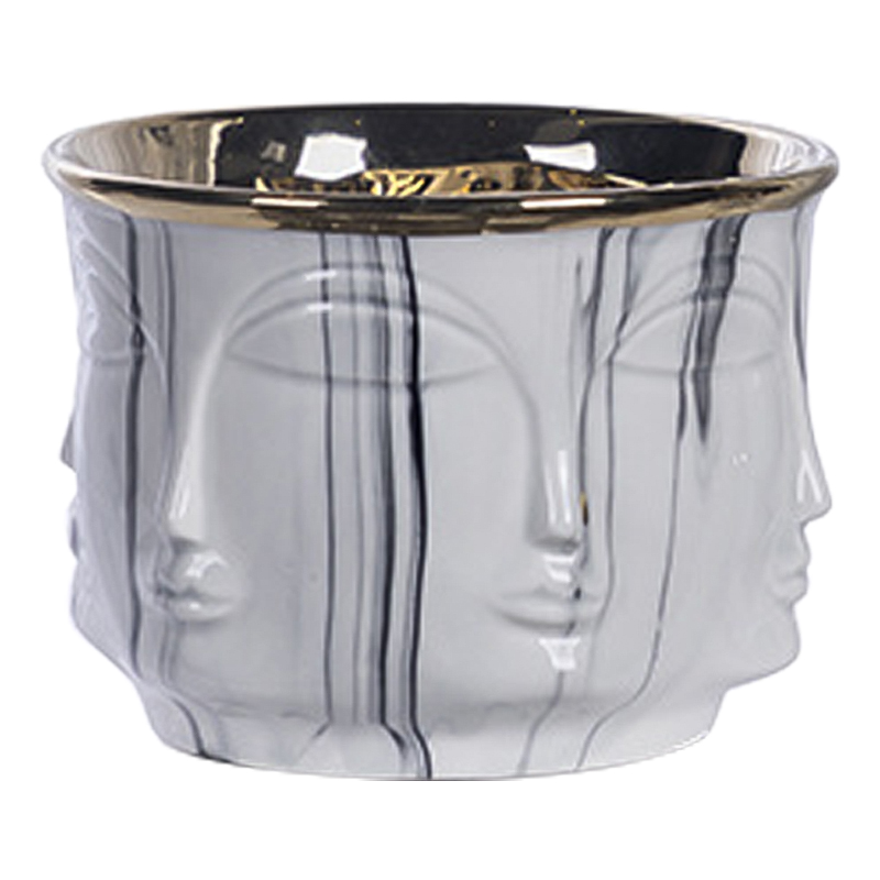 Ваза DORA MAAR URN Grey Marble Bowl Vase Белый Мрамор Bianco Глянцевое золото Ваза DORA MAAR URN Grey Marble Bowl Vase Белый Мрамор Bianco Глянцевое золото в Костроме | Loft Concept