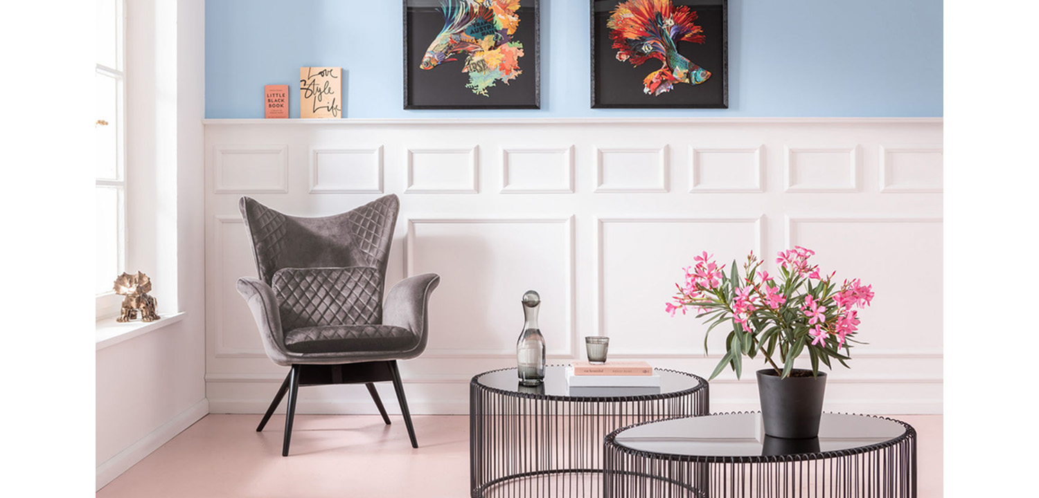 Кресло Gray Velvet Throne - фото №1