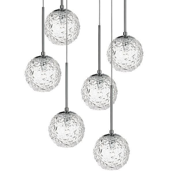 Люстра Soranzo Glass Balls 6 Хром Прозрачный Люстра Soranzo Glass Balls 6 Хром Прозрачный в Костроме | Loft Concept