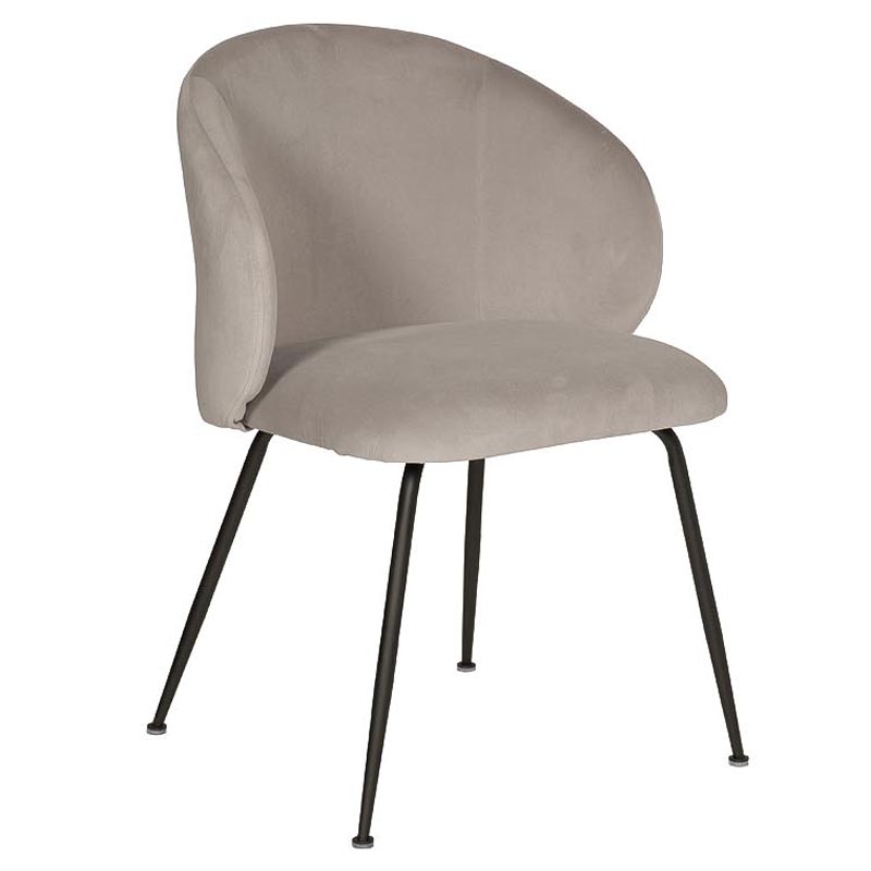 Стул Sadler Chair gray velor Бежево-серый Черный Стул Sadler Chair gray velor Бежево-серый Черный в Костроме | Loft Concept