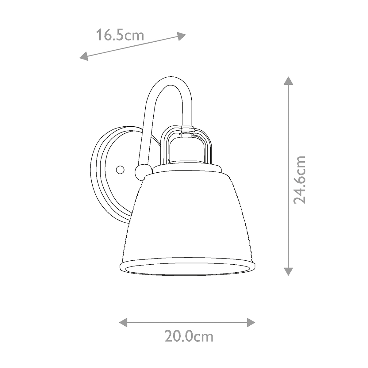 Бра с прозрачным рифленым плафоном в форме колокола Quoizel в Костроме