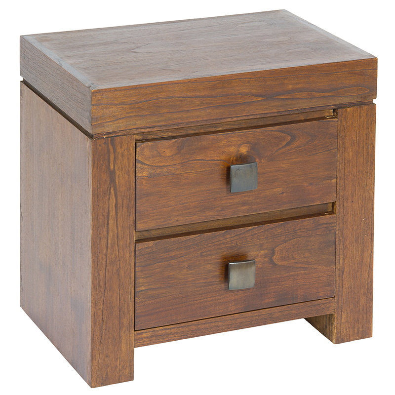 Тумба деревянная с 2-мя ящиками Lloyd Nightstand Коричневый Тумба деревянная с 2-мя ящиками Lloyd Nightstand Коричневый в Костроме | Loft Concept