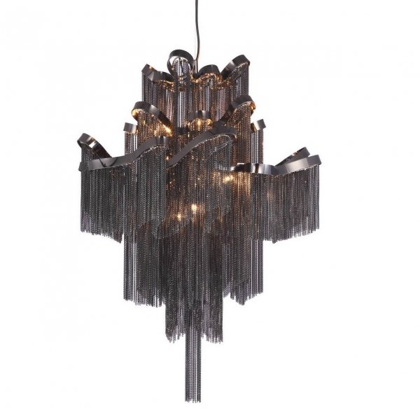 Люстра Ava Chain Atlantis Chandelier Black Черный Люстра Ava Chain Atlantis Chandelier Black Черный в Костроме | Loft Concept