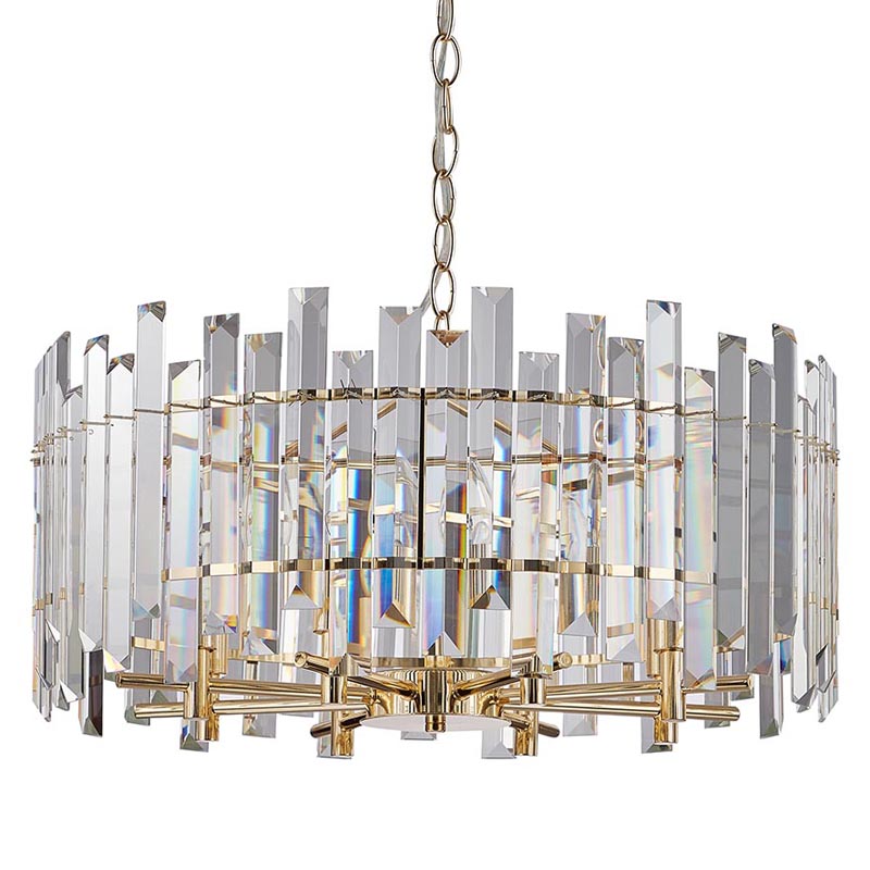 Люстра Langley Chandelier gold 60 Золотой Прозрачный Люстра Langley Chandelier gold 60 Золотой Прозрачный в Костроме | Loft Concept
