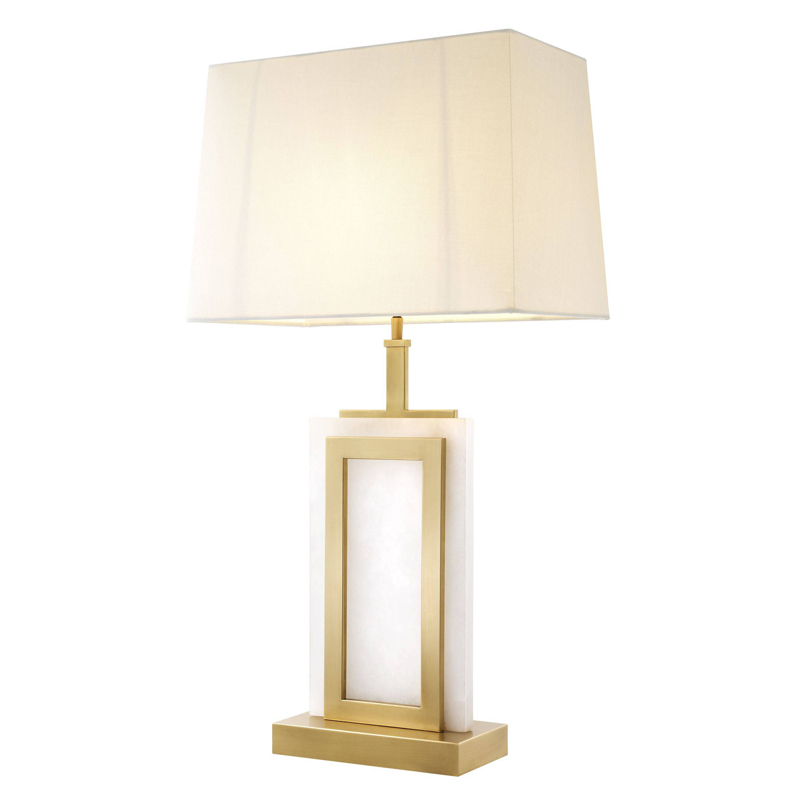 Настольная лампа Eichholtz Table Lamp Murray Белый Латунь Молочный Настольная лампа Eichholtz Table Lamp Murray Белый Латунь Молочный в Костроме | Loft Concept