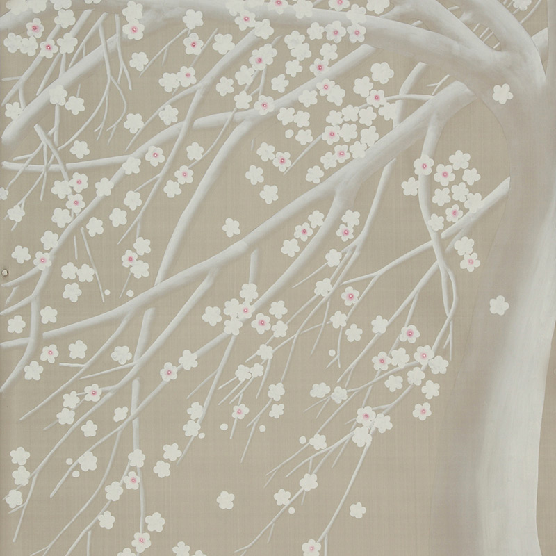 Обои ручная роспись Windswept Blossom Blossom on Lead Grey dyed silk Обои ручная роспись Windswept Blossom Blossom on Lead Grey dyed silk в Костроме | Loft Concept