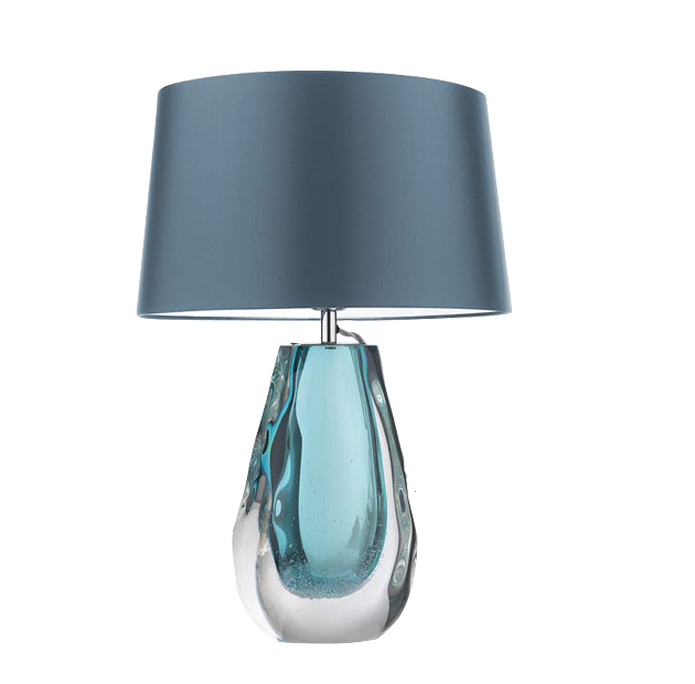 Настольная лампа Anya Peacock Table Lamp Хром Прозрачный Голубой Настольная лампа Anya Peacock Table Lamp Хром Прозрачный Голубой в Костроме | Loft Concept