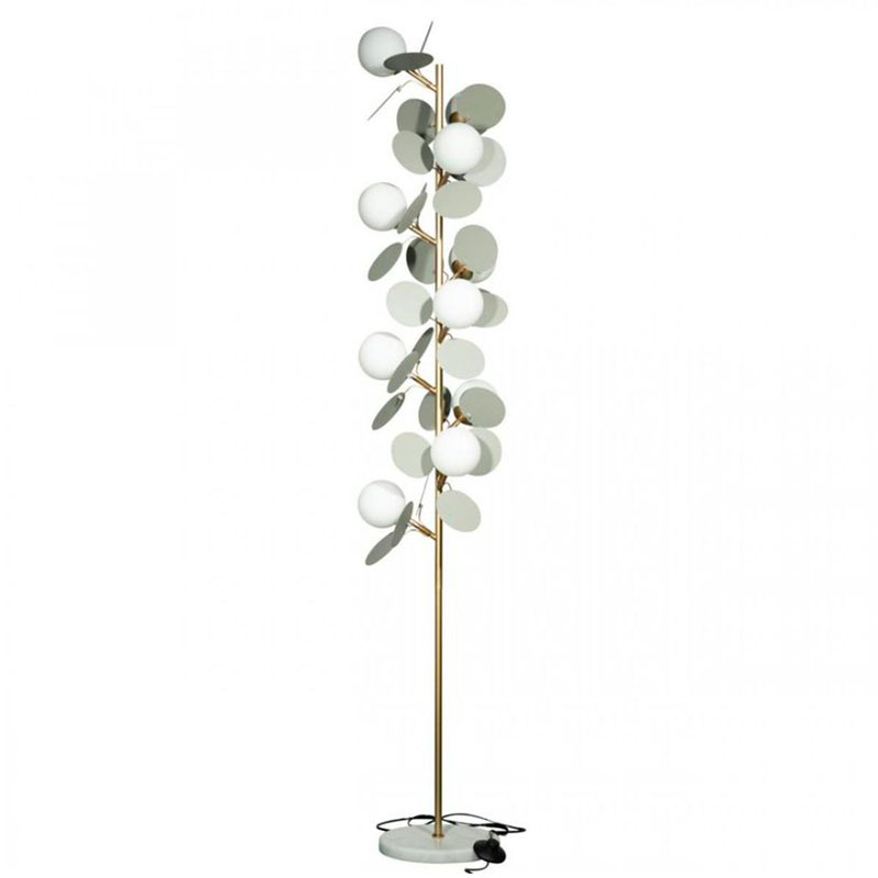 Торшер MATISSE Floor Lamp Gray Серый Золотой Белый Торшер MATISSE Floor Lamp Gray Серый Золотой Белый в Костроме | Loft Concept