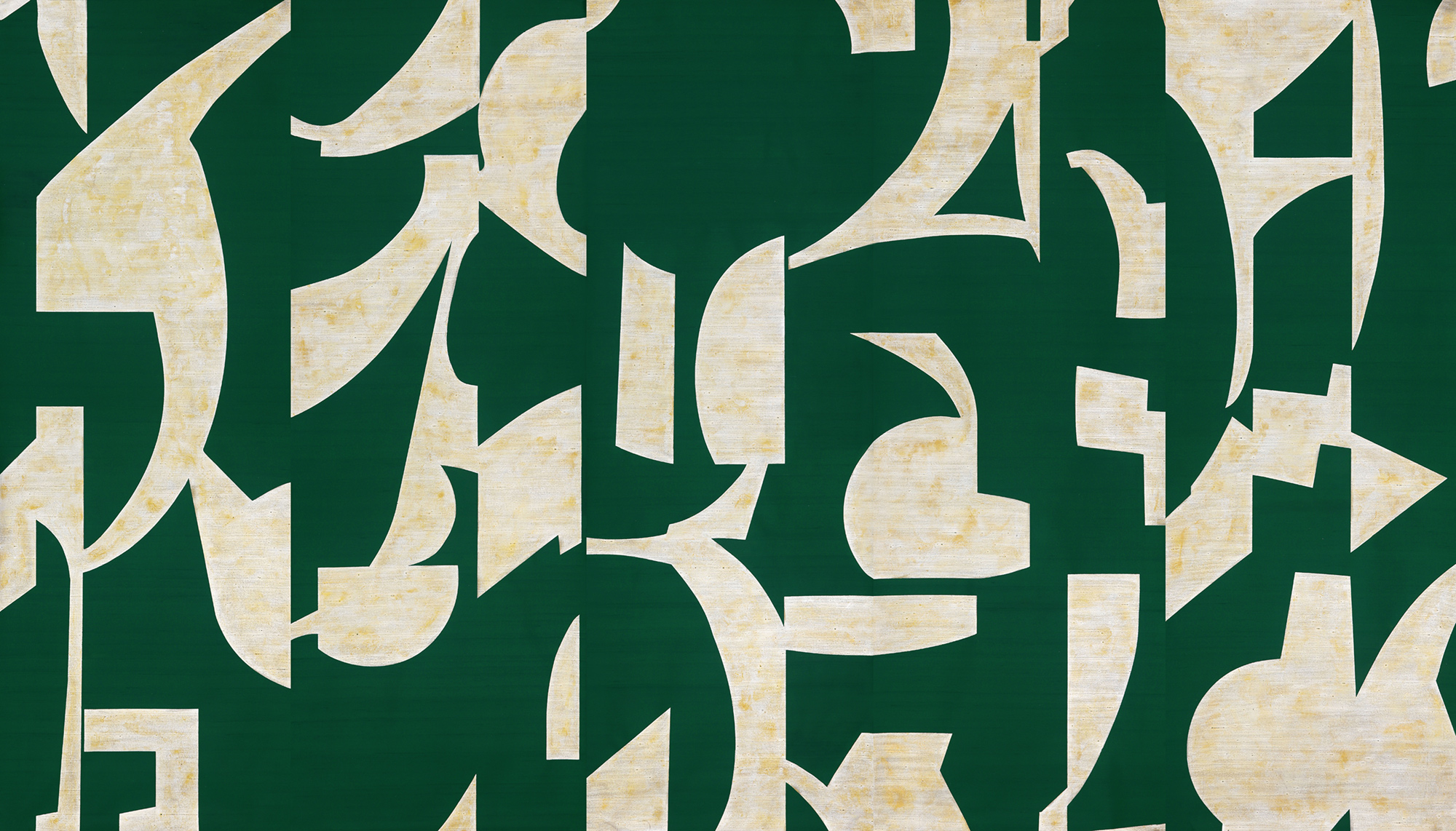 Обои ручная роспись в стиле Арт-деко Symphony Original colourway on Jade silk dupion Обои ручная роспись в стиле Арт-деко Symphony Original colourway on Jade silk dupion - постер Loft-Concept в Костроме