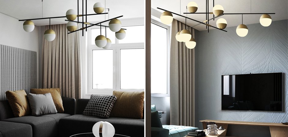 Люстра Balls white & brass 9 Люстра Balls white & brass 9 - Loft-Concept в Костроме