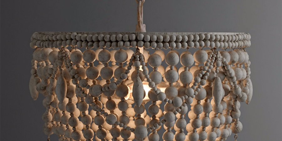Люстра RH Anselme White Wood Weathered Chandelier Люстра RH Anselme White Wood Weathered Chandelier - Loft-Concept в Костроме