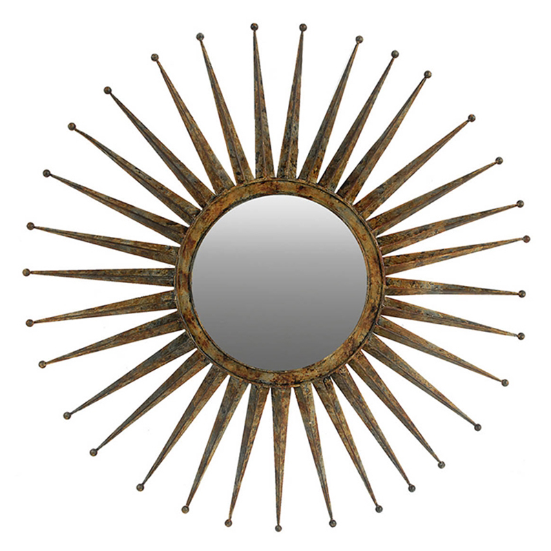 Зеркало-солнце Matahari Mirror Винтажное Темное Золото Зеркало-солнце Matahari Mirror Винтажное Темное Золото в Костроме | Loft Concept