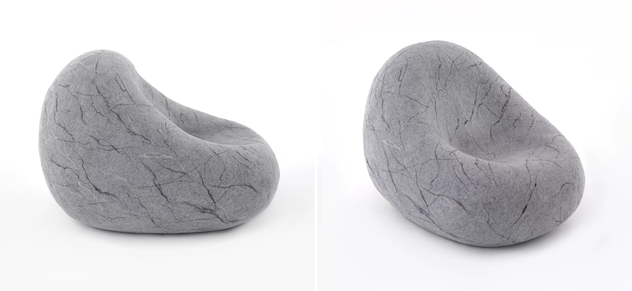 Кресло - Камень из Валяной шерсти KATSU STONE CAPSULE - фото