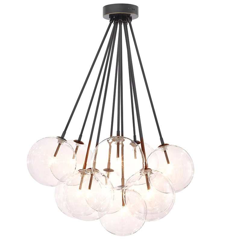 Люстра Eichholtz Ceiling Lamp Molecule Bronze Прозрачное Стекло Темная бронза Люстра Eichholtz Ceiling Lamp Molecule Bronze Прозрачное Стекло Темная бронза в Костроме | Loft Concept